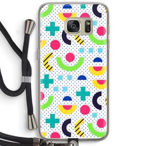 CaseCompany 8-bit N°1: Samsung Galaxy S7 Transparant Hoesje met koord