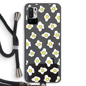 CaseCompany Spiegeleitjes: Xiaomi Redmi Note 10 5G Transparant Hoesje met koord