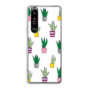 CaseCompany Sanseveria: Sony Xperia 1 III Transparant Hoesje