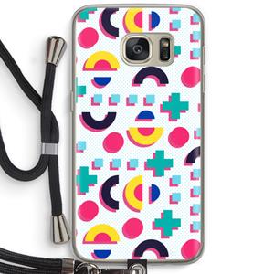 CaseCompany 8-bit N°2: Samsung Galaxy S7 Transparant Hoesje met koord