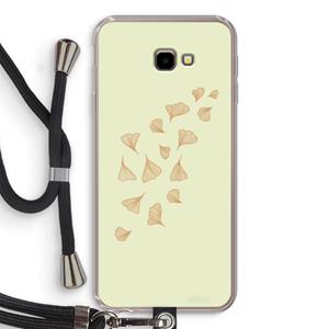 CaseCompany Falling Leaves: Samsung Galaxy J4 Plus Transparant Hoesje met koord