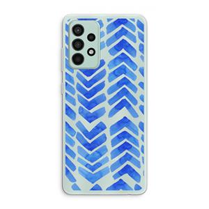 CaseCompany Blauwe pijlen: Samsung Galaxy A52s 5G Transparant Hoesje