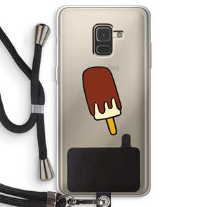 CaseCompany Frisco: Samsung Galaxy A8 (2018) Transparant Hoesje met koord