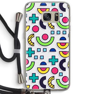 CaseCompany 8-bit N°6: Samsung Galaxy S7 Transparant Hoesje met koord