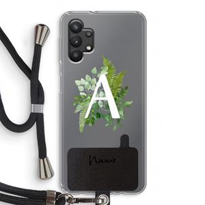 CaseCompany Green Brush: Samsung Galaxy A32 5G Transparant Hoesje met koord