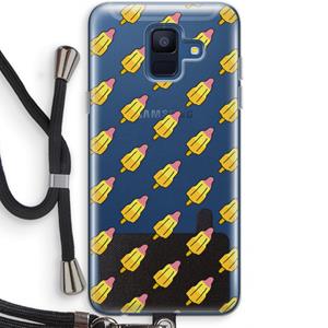 CaseCompany Waterijsjes: Samsung Galaxy A6 (2018) Transparant Hoesje met koord