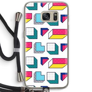 CaseCompany 8-bit N°7: Samsung Galaxy S7 Transparant Hoesje met koord