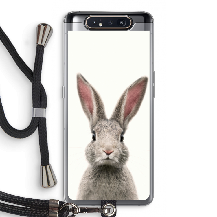 CaseCompany Daisy: Samsung Galaxy A80 Transparant Hoesje met koord
