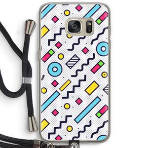 CaseCompany 8-bit N°8: Samsung Galaxy S7 Transparant Hoesje met koord