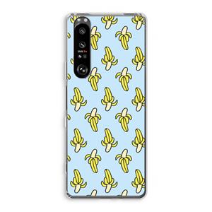 CaseCompany Bananas: Sony Xperia 1 III Transparant Hoesje