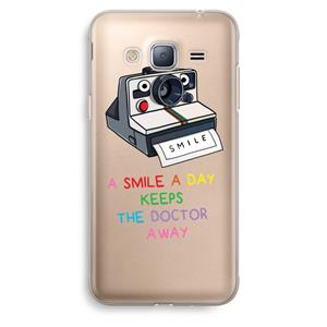 CaseCompany Smile: Samsung Galaxy J3 (2016) Transparant Hoesje