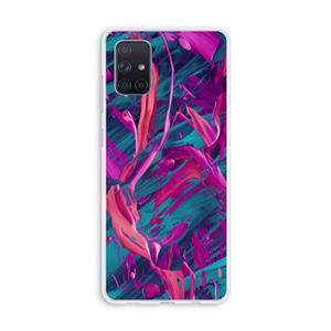CaseCompany Pink Clouds: Galaxy A71 Transparant Hoesje