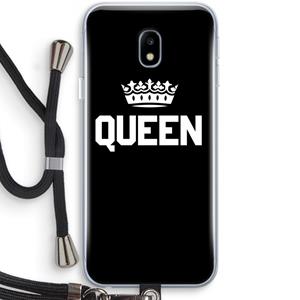 CaseCompany Queen zwart: Samsung Galaxy J3 (2017) Transparant Hoesje met koord