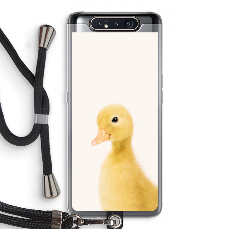 CaseCompany Duke: Samsung Galaxy A80 Transparant Hoesje met koord