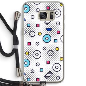 CaseCompany 8-bit N°9: Samsung Galaxy S7 Transparant Hoesje met koord