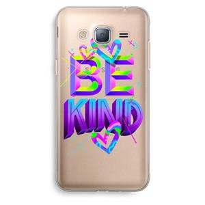 CaseCompany Be Kind: Samsung Galaxy J3 (2016) Transparant Hoesje