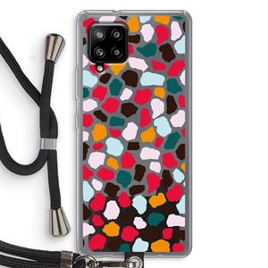 CaseCompany Colored Giraffe: Samsung Galaxy A42 5G Transparant Hoesje met koord