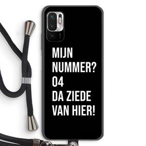 CaseCompany Da ziede van hier - Zwart: Xiaomi Redmi Note 10 5G Transparant Hoesje met koord