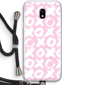 CaseCompany XOXO: Samsung Galaxy J3 (2017) Transparant Hoesje met koord