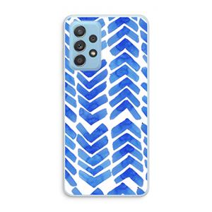 CaseCompany Blauwe pijlen: Samsung Galaxy A73 Transparant Hoesje