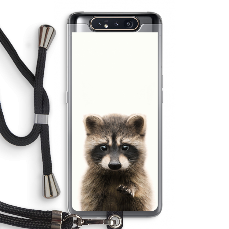 CaseCompany Rocco: Samsung Galaxy A80 Transparant Hoesje met koord