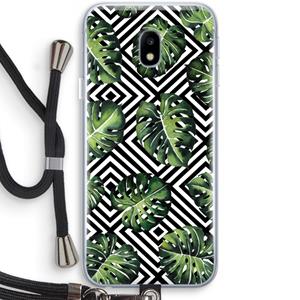 CaseCompany Geometrische jungle: Samsung Galaxy J3 (2017) Transparant Hoesje met koord