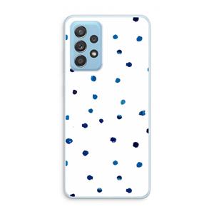 CaseCompany Blauwe stippen: Samsung Galaxy A73 Transparant Hoesje