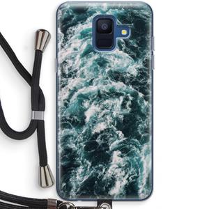 CaseCompany Zee golf: Samsung Galaxy A6 (2018) Transparant Hoesje met koord