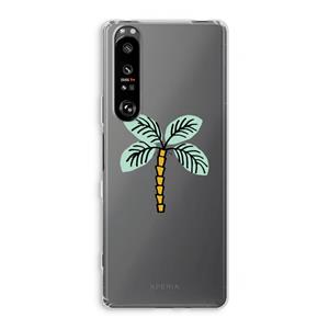 CaseCompany Palmboom: Sony Xperia 1 III Transparant Hoesje