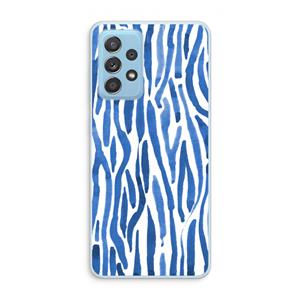 CaseCompany Blauwe nerven: Samsung Galaxy A73 Transparant Hoesje