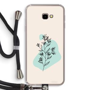 CaseCompany Violets are blue: Samsung Galaxy J4 Plus Transparant Hoesje met koord
