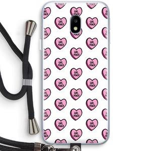 CaseCompany GIRL POWER: Samsung Galaxy J3 (2017) Transparant Hoesje met koord