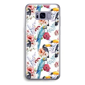 CaseCompany Bloemen tukan: Samsung Galaxy S8 Plus Transparant Hoesje