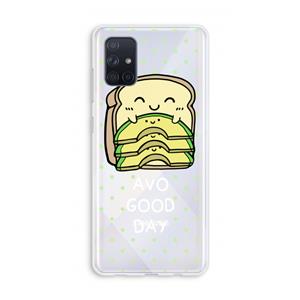 CaseCompany Avo Good Day: Galaxy A71 Transparant Hoesje