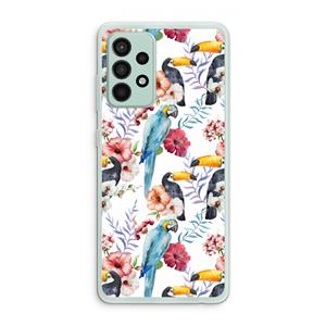 CaseCompany Bloemen tukan: Samsung Galaxy A52s 5G Transparant Hoesje