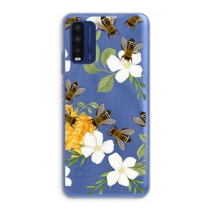 CaseCompany No flowers without bees: Xiaomi Redmi 9T Transparant Hoesje