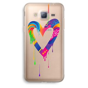 CaseCompany Melts My Heart: Samsung Galaxy J3 (2016) Transparant Hoesje