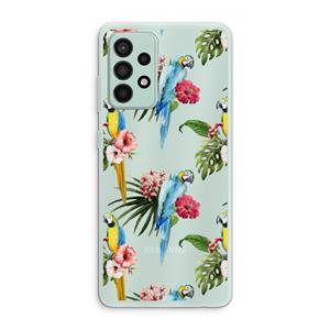 CaseCompany Kleurrijke papegaaien: Samsung Galaxy A52s 5G Transparant Hoesje