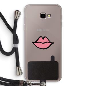 CaseCompany Kusje: Samsung Galaxy J4 Plus Transparant Hoesje met koord