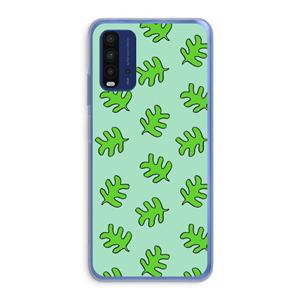 CaseCompany Groene blaadjes: Xiaomi Redmi 9T Transparant Hoesje