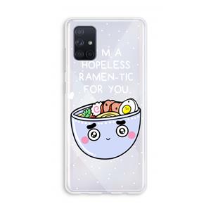 CaseCompany I'm A Hopeless Ramen-Tic For You: Galaxy A71 Transparant Hoesje