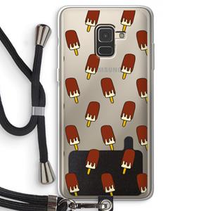 CaseCompany Yummy: Samsung Galaxy A8 (2018) Transparant Hoesje met koord