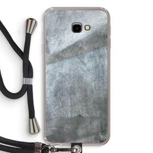 CaseCompany Grey Stone: Samsung Galaxy J4 Plus Transparant Hoesje met koord