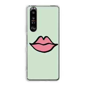 CaseCompany Kusje: Sony Xperia 1 III Transparant Hoesje