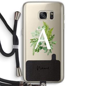 CaseCompany Green Brush: Samsung Galaxy S7 Transparant Hoesje met koord