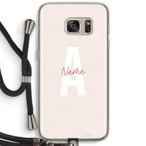CaseCompany Strawberry Milkshake: Samsung Galaxy S7 Transparant Hoesje met koord