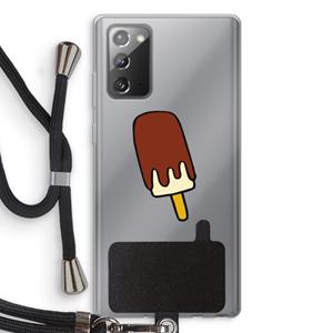 CaseCompany Frisco: Samsung Galaxy Note 20 / Note 20 5G Transparant Hoesje met koord