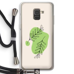 CaseCompany Beleaf in you: Samsung Galaxy A8 (2018) Transparant Hoesje met koord
