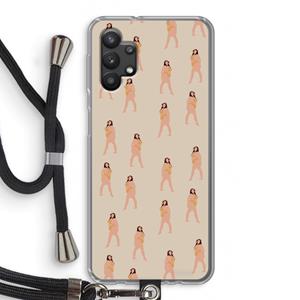 CaseCompany You're so golden: Samsung Galaxy A32 5G Transparant Hoesje met koord