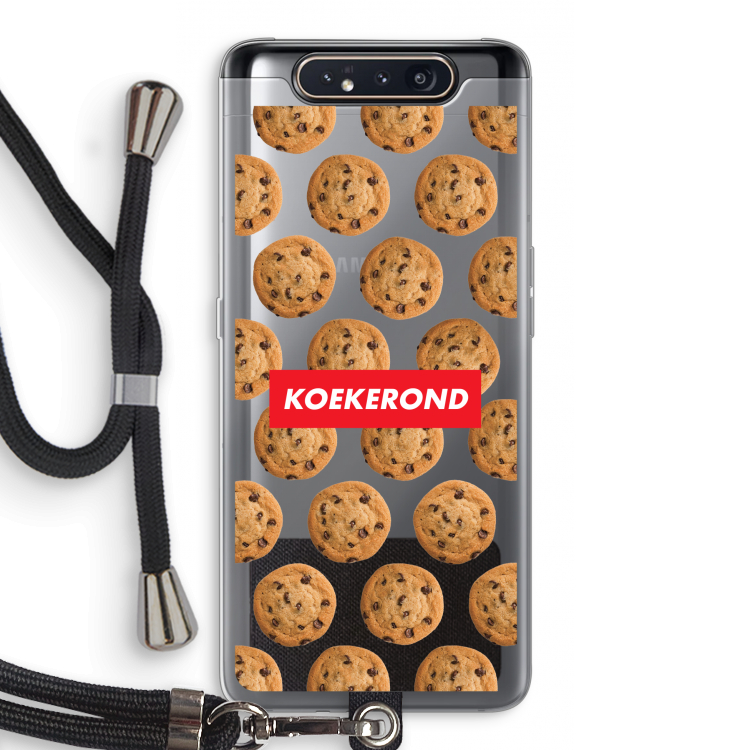 CaseCompany Koekerond: Samsung Galaxy A80 Transparant Hoesje met koord